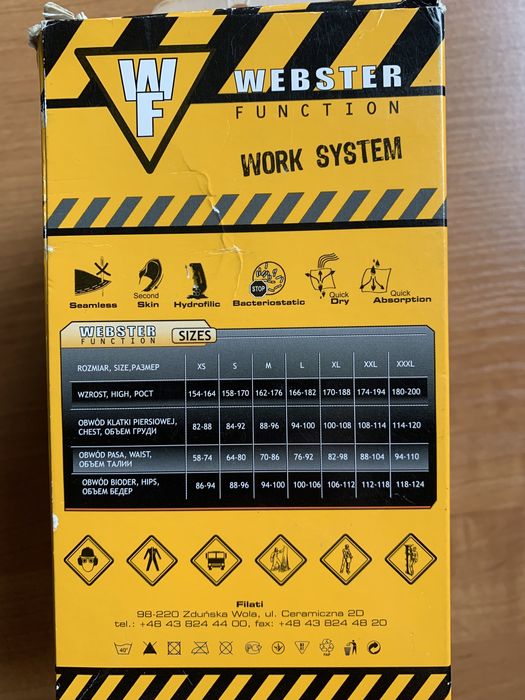 Spodnie bielizna termoaktywna WEBSTER rozmiar S