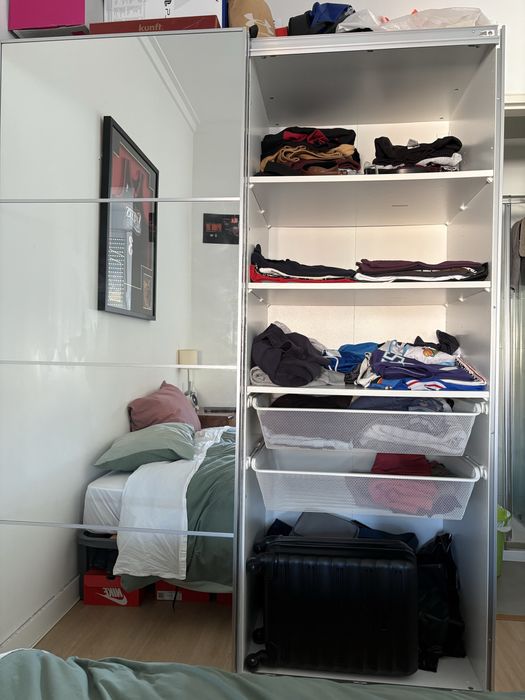 IKEA PAX portas deslizantes espelho + acessórios interiores