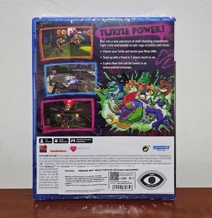 Teenage Mutant Ninja Turtles Mutants Unleashed PS5, selo IGAC