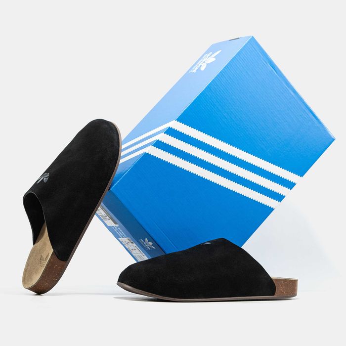 Мюлі Adidas Adimule Black premium шльопанці