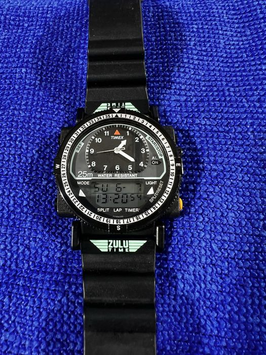 Vintage Timex Zulu Time Ana-Digi (1993) – Stan Kolekcjonerski, 100% Sprawny!