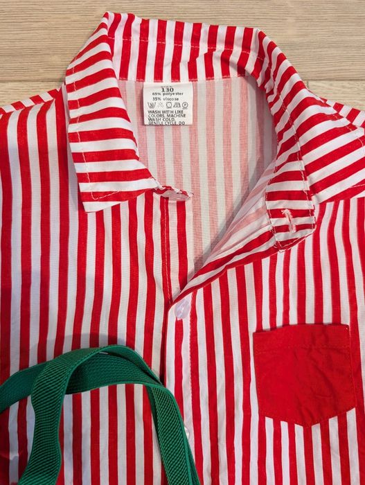 Koszula spodnie szelki świąteczne 128