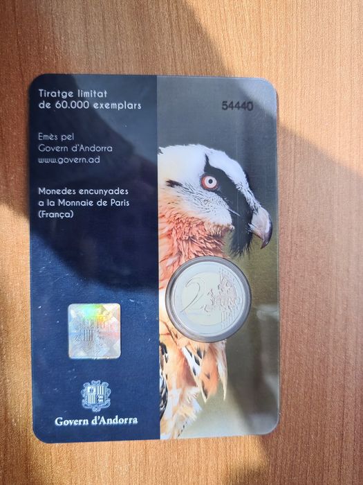 2 moedas comemorativas de 2€ de Andorra de 2025