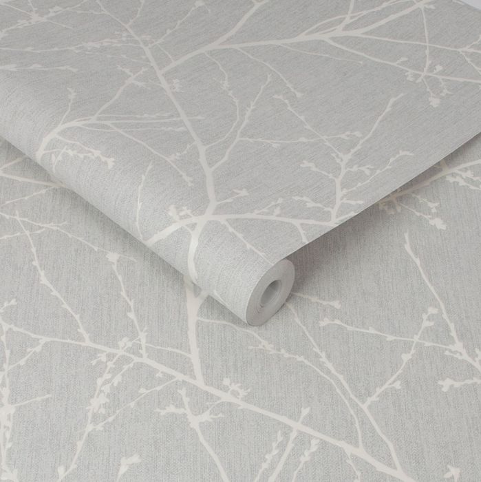 Papel de Parede Graham & Brown 33-274 Innocence Grey / Cinza Claro