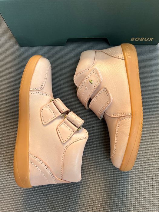 trzewiki skórzane Bobux Timber różowe puder  za kostkę roz 29/19,3 cm