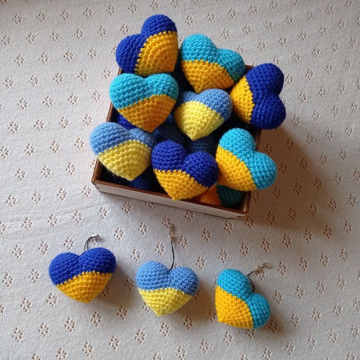 Брелок Сердечко, Сердце флаг Украина