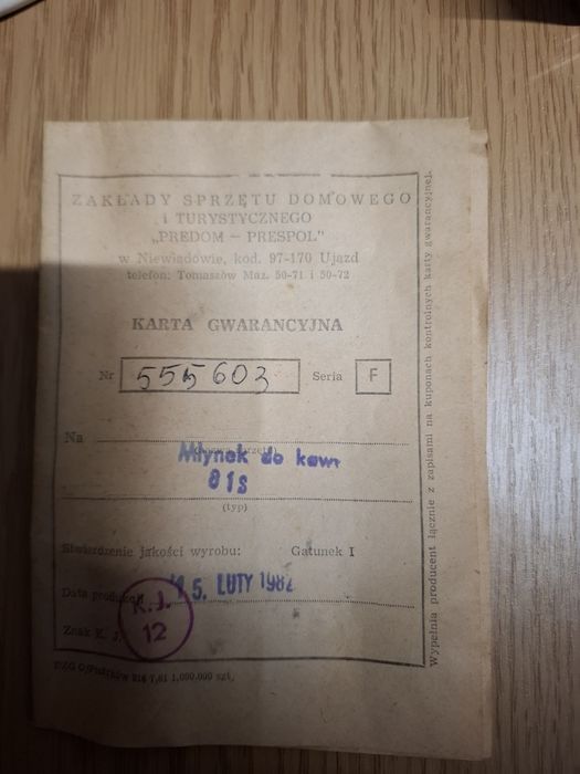 Młynek żarnowy Predom PRL