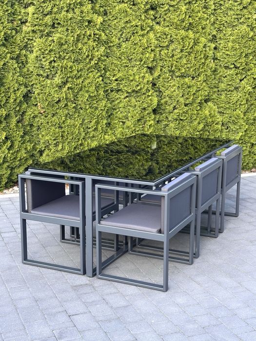 Nowy komplet mebli ogrodowych Premium | Meble Loft | Antracyt
