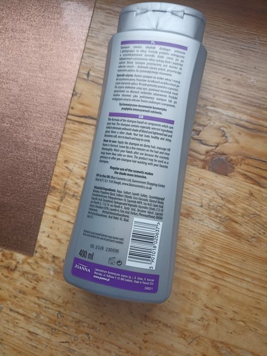 Srebrny Szampon do włosów mega pojemność 400 ml