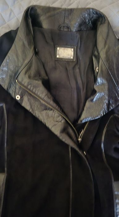 Куртка-піджак 42-46 чорна замшева