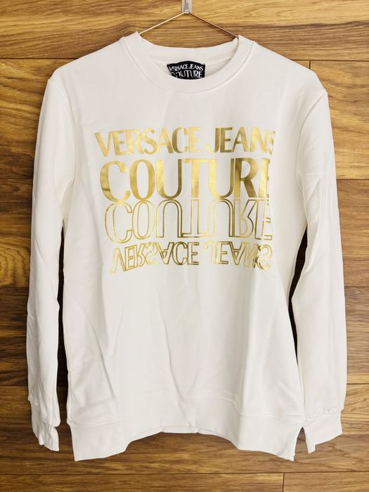 Versace Jeans Couture bluza męska czarna złoty nadruk