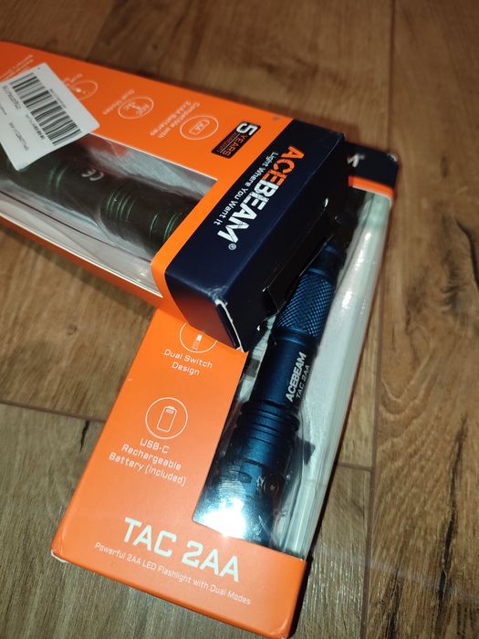 Тактичний ліхтар,Acebeam TAC 2AA( Blue, Green,Black)