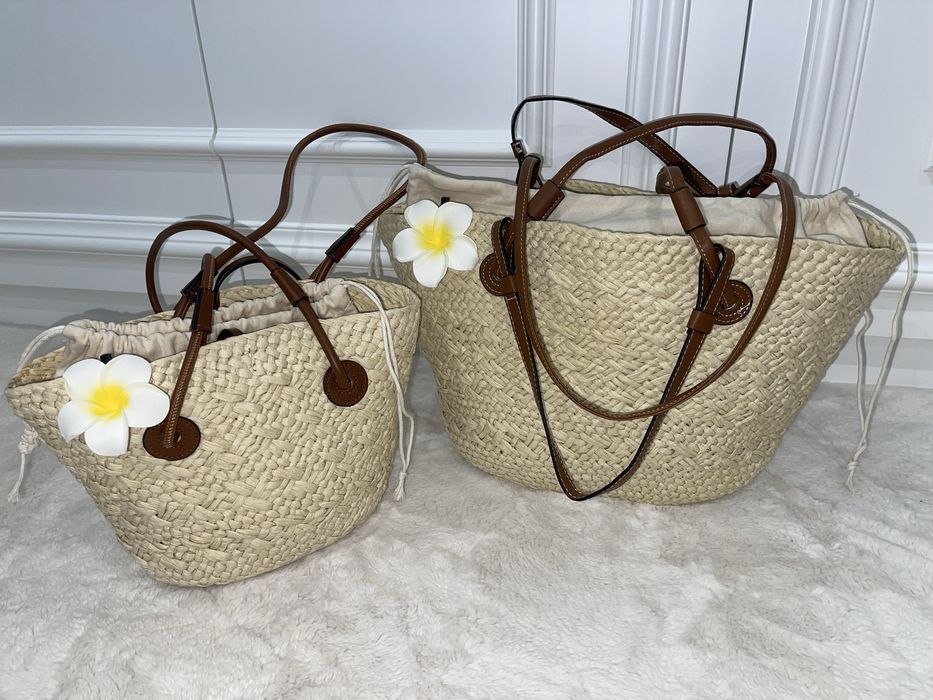 Family look Соломʼяна сумка плетена пляжна