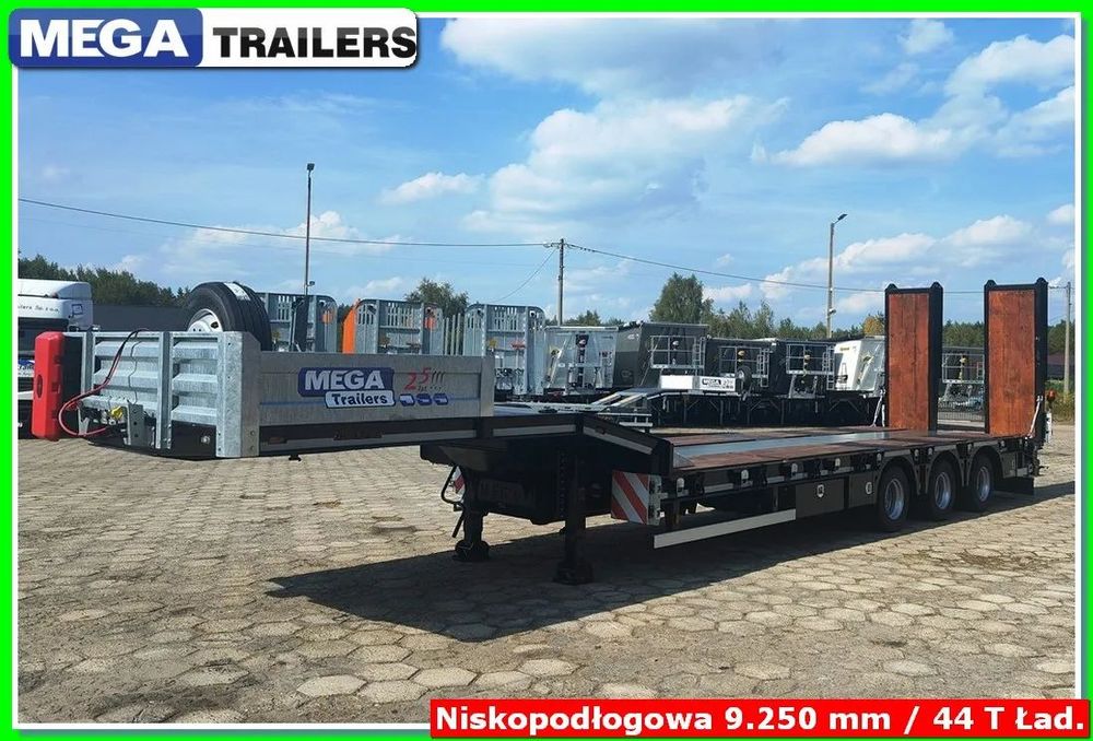 Mega Niskie podwozie 9,25 m + balkon 3,75 m, H=0,91 m NAJZDY !!  Z placu !!! Pokład 2 x walec, najazdy przesuwane, poszerzana do 3,0 m!