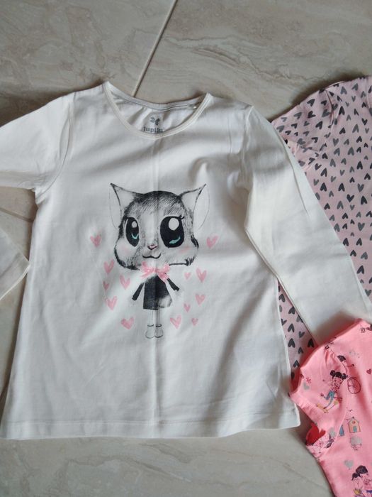 r. 110-116 nowe i używane, zestaw 5 szt bluzki, bluzeczki