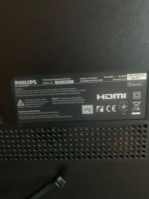 телевізор Philips 42pfl4007k/12