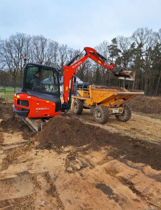 Wynajem miniładowarki, wozidła, minikoparki