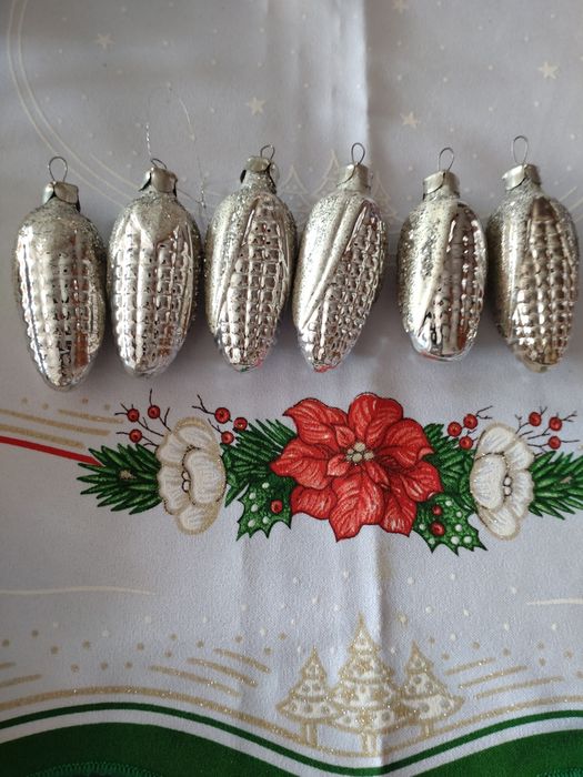 bombki kukurydze  PRL 6 sztuk 6cm stan bdb