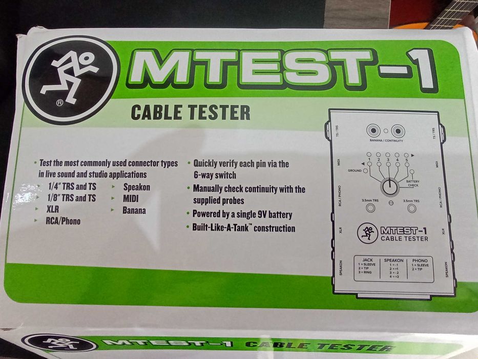 Teste de cabos Mackie MTest-1