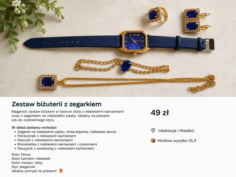 Zegarek plus biżuteria