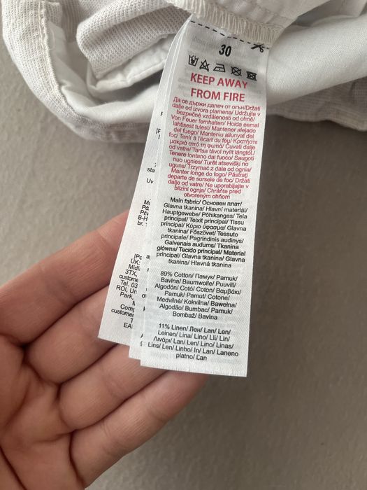 Spodnie bawełniano lniane, rozmiar 30