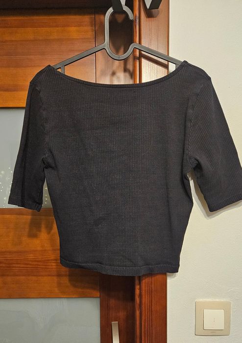 Czarny top rękaw 3/4