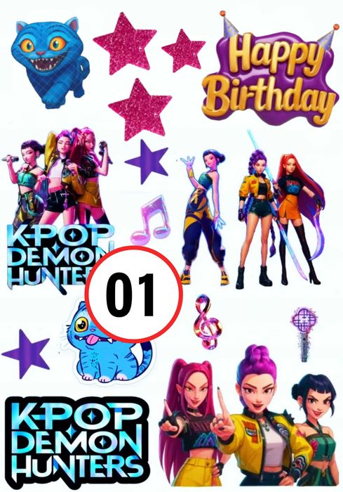 Pan Opłatek na tort - DEMON HUNTERS Łowczynie Demonów A4