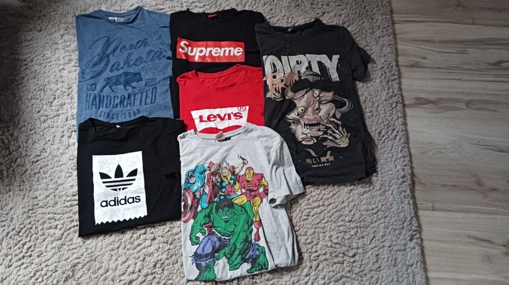 S zestaw koszulek męskich t-shirty męskie paka