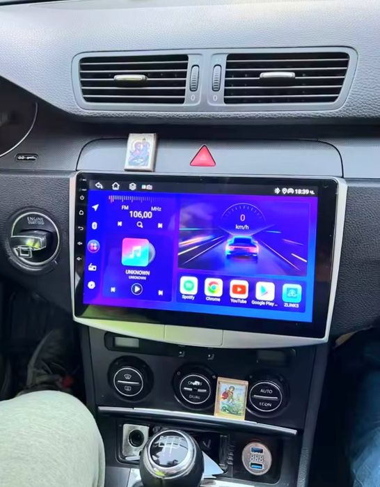 Rádio Android 14 com GPS Volkswagen Passat B6/B7 (Artigo Novo)