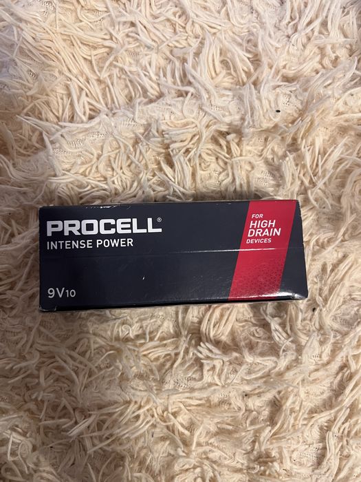 Батарейка 9v (6F22) Duracell Procell Alkaline