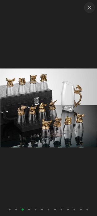 prezent na urodziny!!! Zestaw szklanek horoskop chiński 30 ml x 12 szt