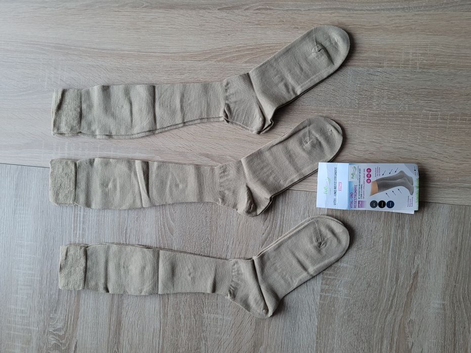 39-41 podkolanówki witalne podróżne FubGut wolle wełna damskie unisex