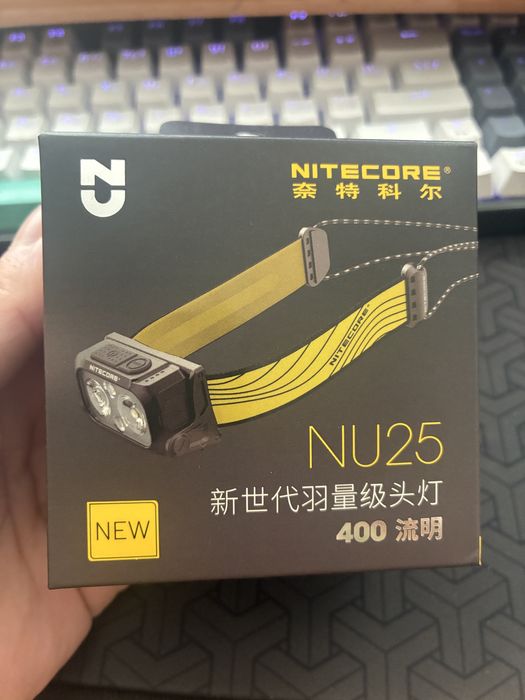 Налобний ліхтар Nitecore NU25 new, 400 lm, RED light, 650 mAh