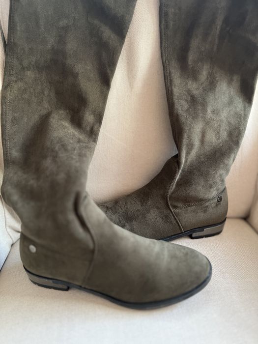 Kozaki w kolorze khaki rozmiar 39
