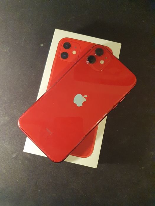 IPhone 11 czerwony 256gb stan idealny pudełko Wrocław Krzyki • OLX.pl