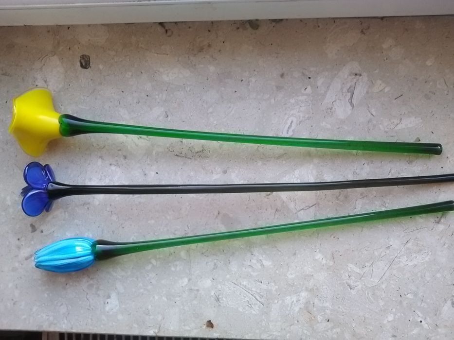 Szklane kwiaty.MURANO. Szkło artystyczne.MURANO