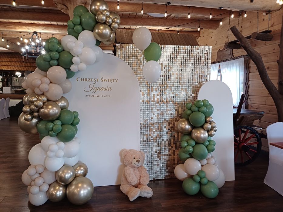 Dekoracje balonowe ścianka komunia chrzest wesele urodziny wykonam