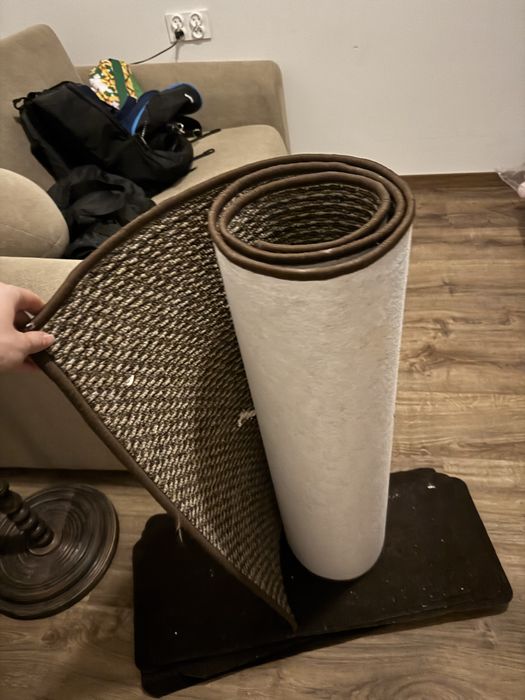 chodnik dywan pętelkowy gruby mocny brązowy 80x190