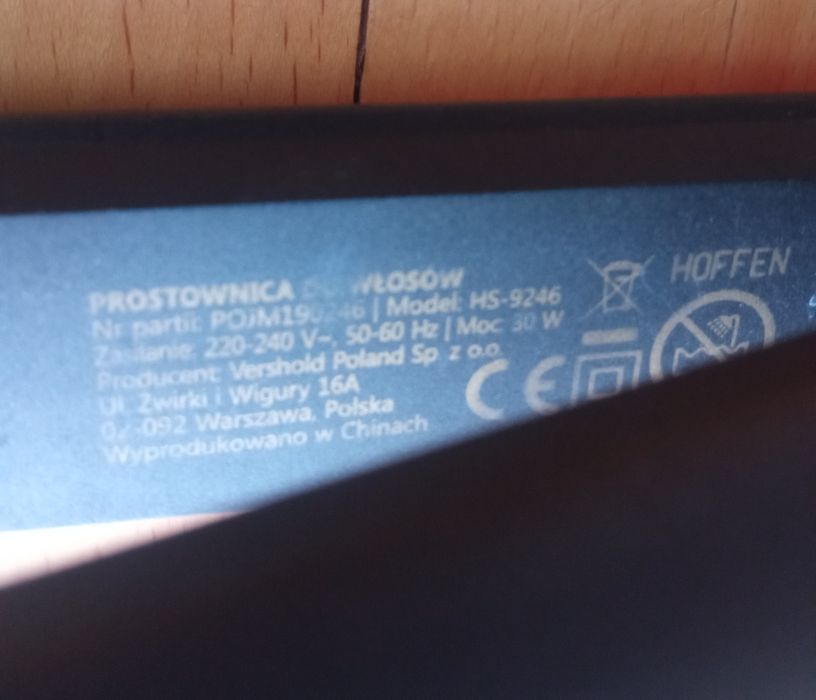 Prostownica do włosów Hoffen