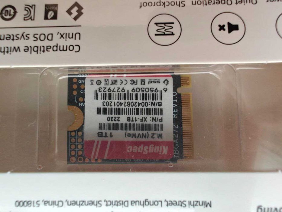 SSD M.2 2230 NVMe Kingspec XF 512Gb и 1 Tb PCIe 4.0x4 5000/4400 Mb/s