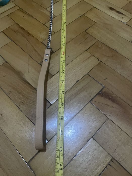 Проводок цепочка для собак якісний натуральна шкіра