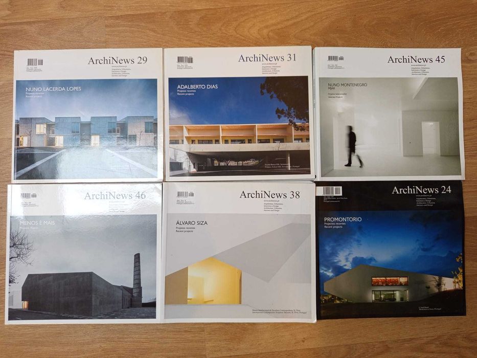 Vários livros e revistas de Arquitetura