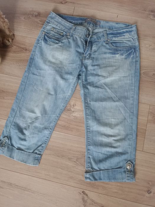 Spodnie - jeansowe rybaczki
