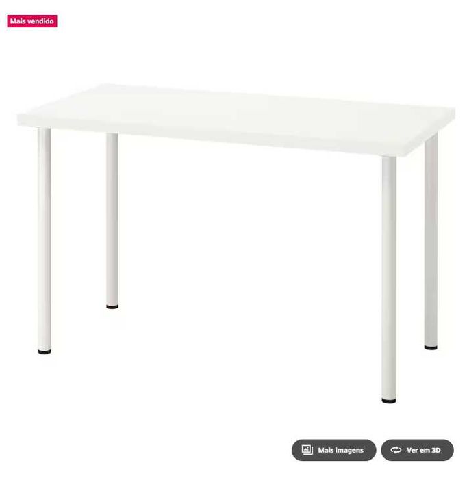 Secretária IKEA LAGKAPTEN / ADILS, branco, 120x60 cm