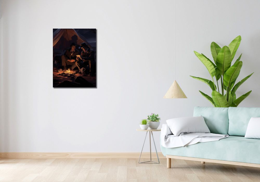 Obraz 50x70cm Dziki Zachód Nocną Porą