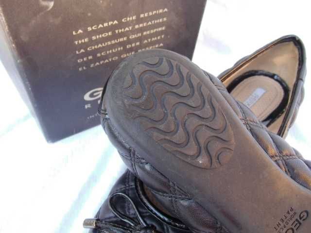 Geox Respira skórzane pikowane baletki baleriny 38