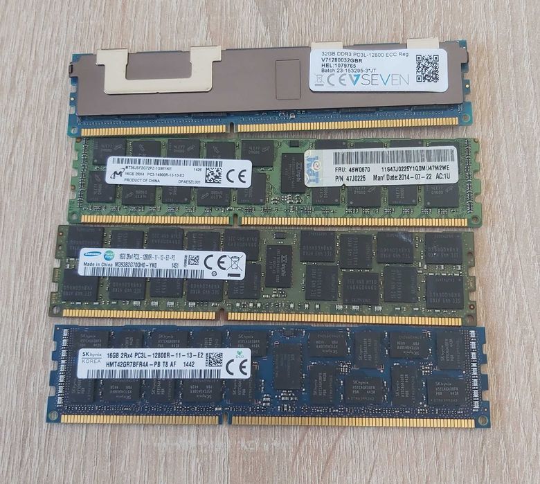 Pamięć serwerowa ECC samsung hynix micron 16GB/32GB DDR3 12800/14900