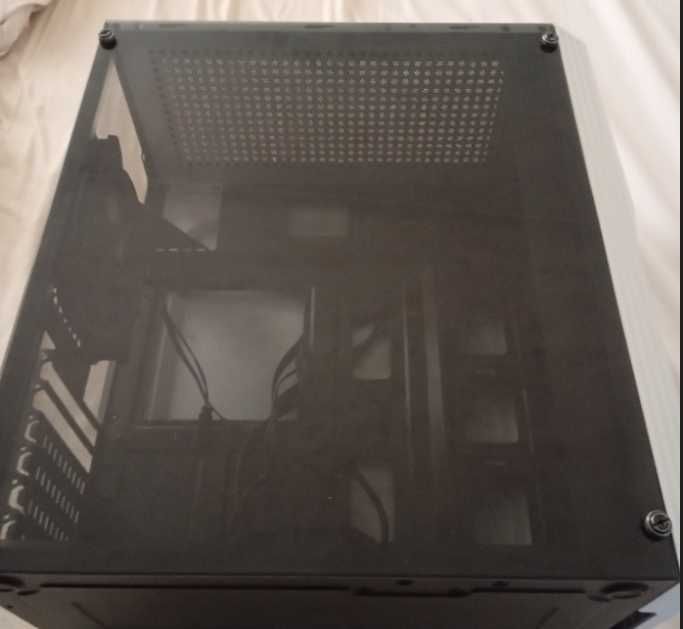 gabinete Gamer Mid Tower Branco com LED Frontal