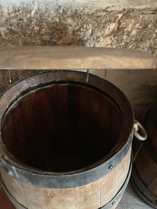 4 pipos barris antigos em madeira, decorativos