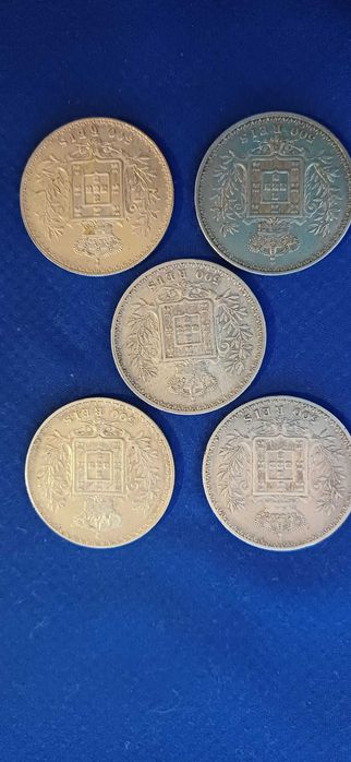 moedas D. Carlos l 500 reis prata